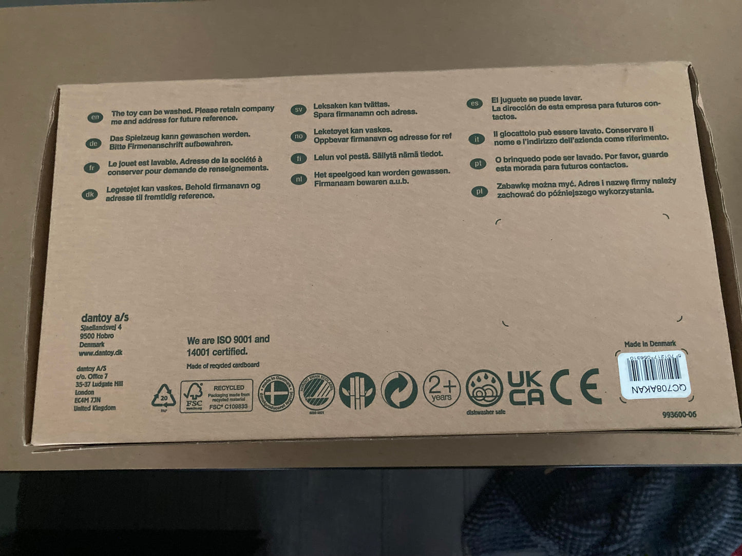 Dantoy Bioplastic Tractor met voorlader