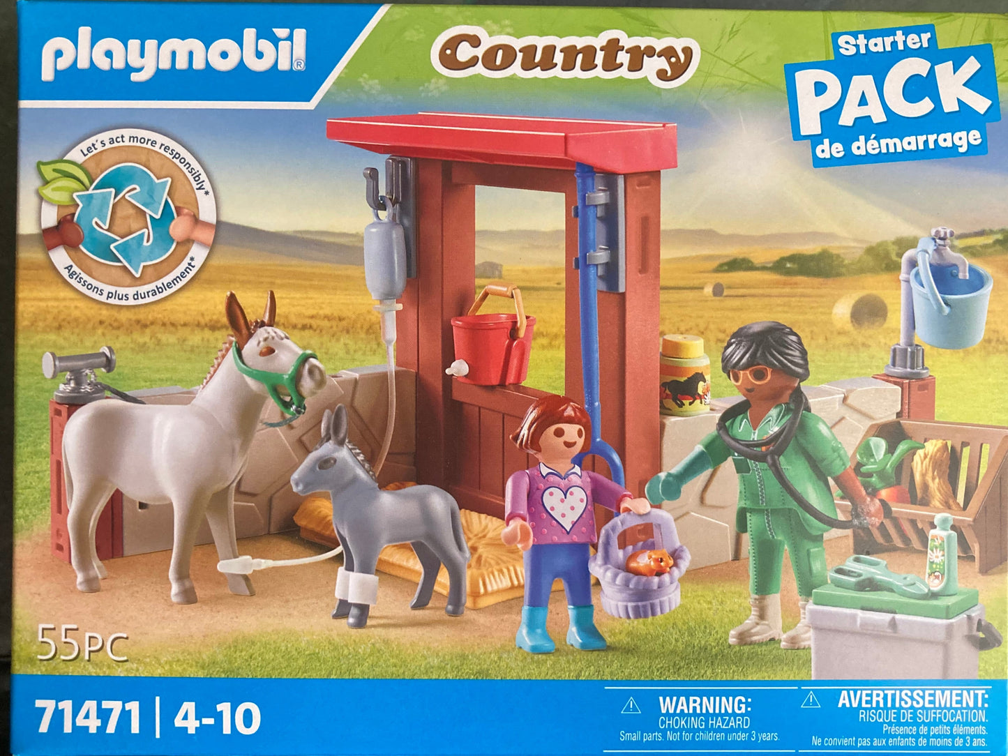 Playmobil Country - Starter Pack Boerderij dierenarts met de ezels