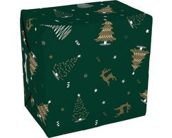 Cadeaupapier | 50cm | 200m | 80gr/m² | Wonderful time | groen/goud